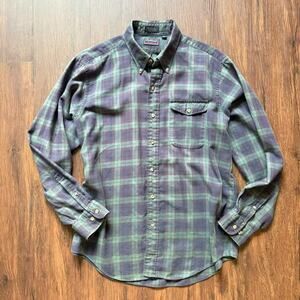 Lochlana by Hathaway Vintage 80s Cotton Wool Plaid Shirt Size XL